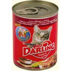 Darling (Дарлинг) консервы для взрослых кошек c мясом и кукурузой