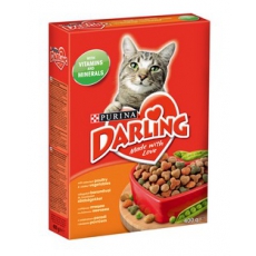 Darling (Дарлінг) Сухий повнораціонний корм для дорослих котів з відбірною птицею та доданими овочами 400 г