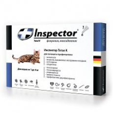 Inspector 1 пипетка для кошек от 1 до 4кг от наружных и внутренних паразитов