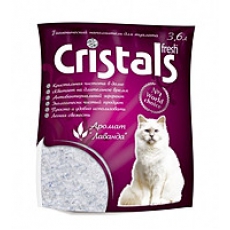 Cristals Fresh (Кристал Фреш) селикагелевый наполнитель для кошачьего туалета с лавандой 7,2л              .